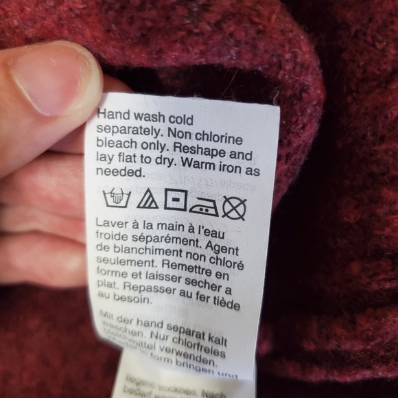 Madewell Inland Turtleneck Sweater in Coziest Yarn Red Marled Size S - Picture 6 of 6